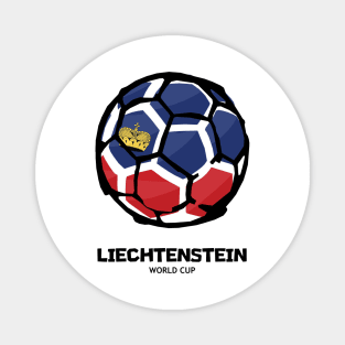 Liechtenstein Football Country Flag Magnet